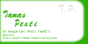 tamas pesti business card